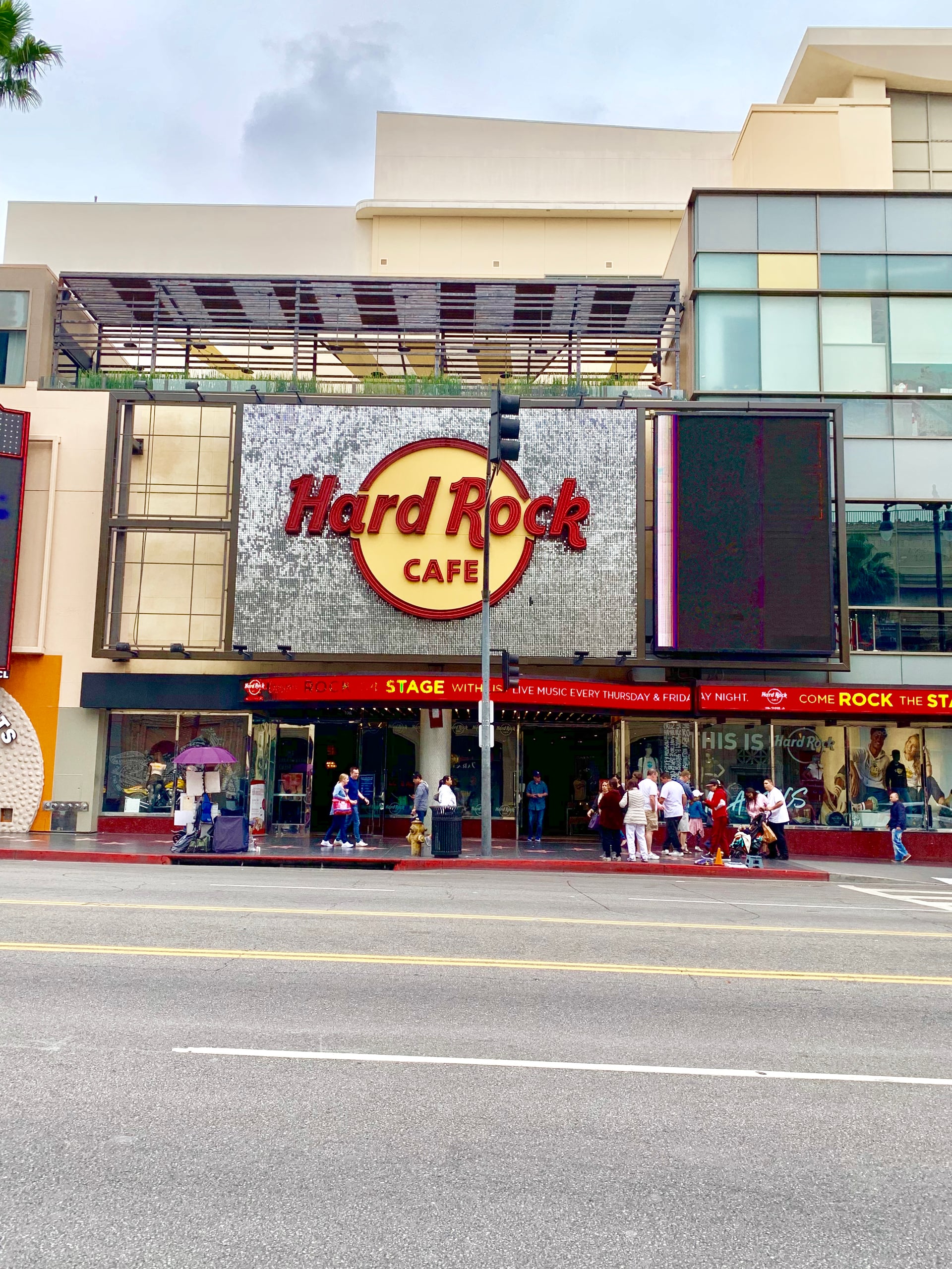 Hard Rock Cafe on Hollywood Boulevard in Los Angeles