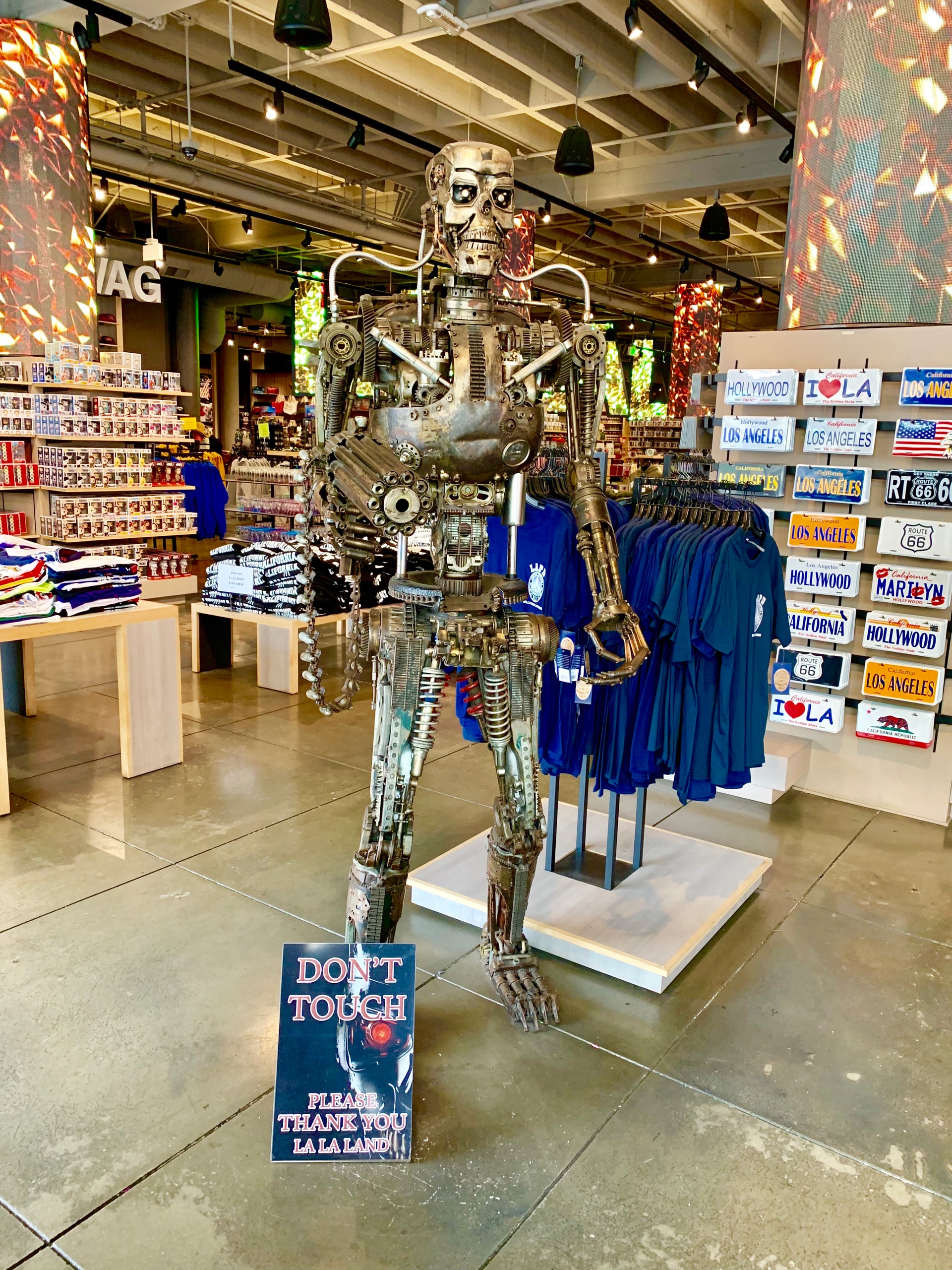 Terminator display at a Hollywood souvenir shop